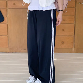Two-Way Lace Track Elastic Wide Training Pants  Wide Pants/Track Pants