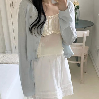 Frill Layered Bustier Sleeveless Blouse