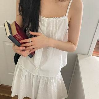Taka lace strap sleeveless blouse bustier