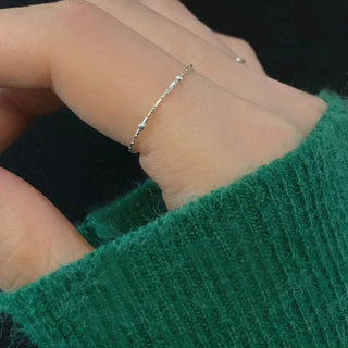 Skinny Ball Layered Chain Ring