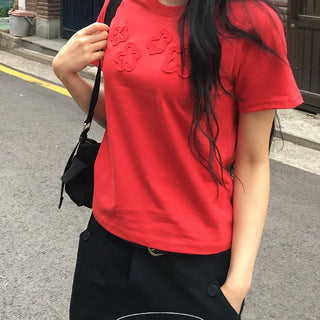 Flower Patch Crop Short Sleeve Tee