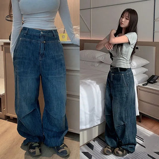 Pedis Pintuck Semi-High Wide Pants