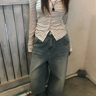 Snap Button Heart Denim