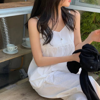 Lissom Shirred Flare Layered Bustier Sleeveless Blouse