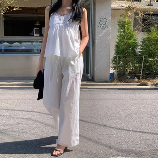 Saint Washer Rustling Wide Elastic Waist Pants