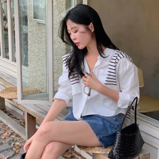 Venti Loose Fit Crop Shirt
