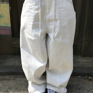 String Cotton Balloon Pants