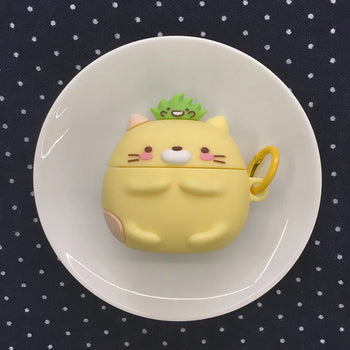 Pineapple Cat Silicone AirPods Case