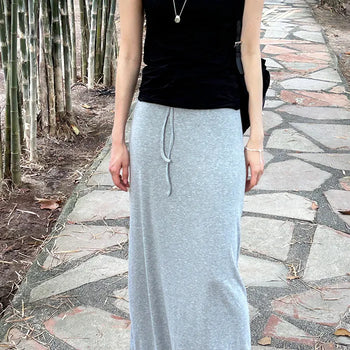 TOTEM Half-neck Jersey Shirring Top