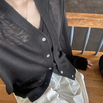 RESORT Scarf Linen Cardigan