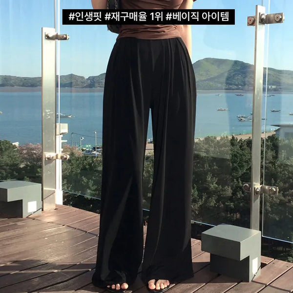 [MADE: In-house Production] Epic Cool Pintuck Wide Pants [Petit/Long ver]