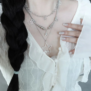Y2K Star Layered Necklace