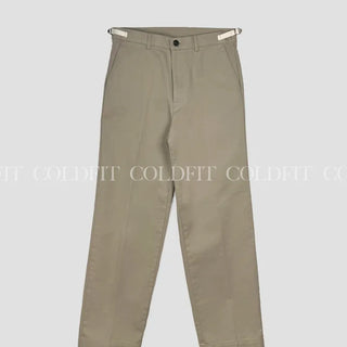 Strap cotton chino pants