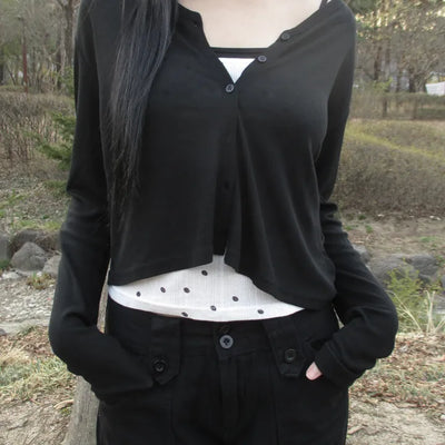 Tencel Crop Cardigan (3 colors)