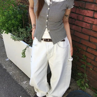 Jace Striped Short Sleeve Cardigan