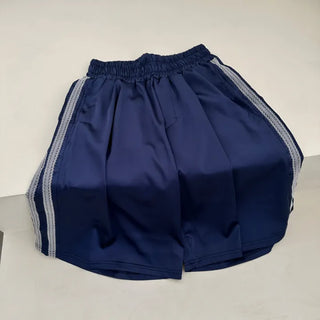 Satin Lace Track Bermuda Elastic Shorts