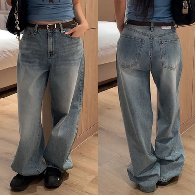 Menibee Ring Yarn Washed Wide Pants