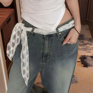 Opette lace see-through scarf