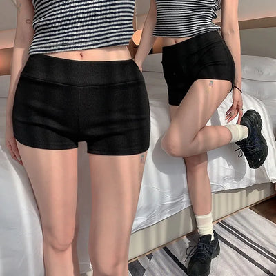 Muslin elasticated ribbed shorts