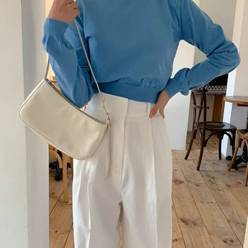 Savage Crop Knit - Blue/Crop Knit/Round Neck Knit