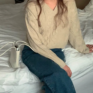 Helen Knit V-neck Knit/Loose Fit Knit/Crop/Layered