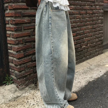 J Side Pintuck Wide Jeans