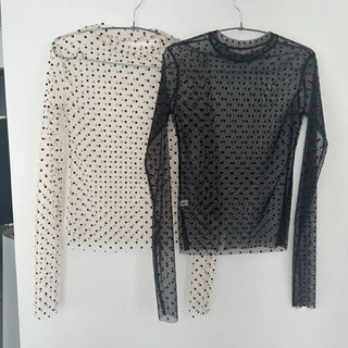 Dot See-through Layered T-shirt