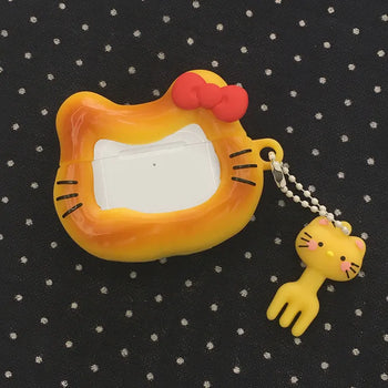Cat Cookie Fork Keyring Set Silicone AirPods Case