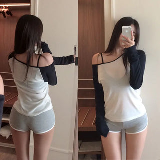 Replica Raglan Off-Shoulder T-Shirt [Tencel 85%]