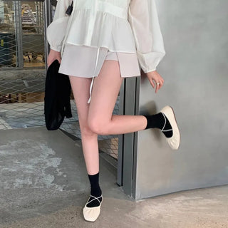 Leki A-line Slit Back Elastic Wrap Mini Skirt