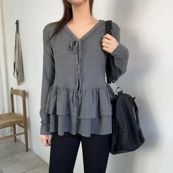 Frill Snap T-shirt