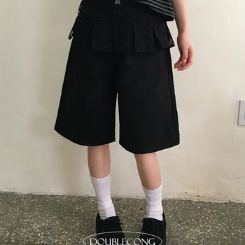 Simple Bermuda Cropped Pants