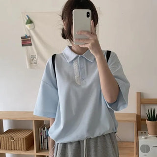 Gogo Collar Frill Short Sleeve Tee