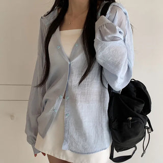 Hezz See-through Hooded Windbreaker Loose Fit Oversized Fit