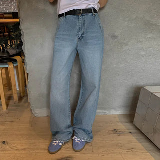 Slash pocket wide denim