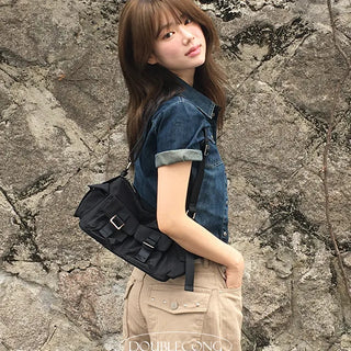 Casual Buckle Shoulder Bag (