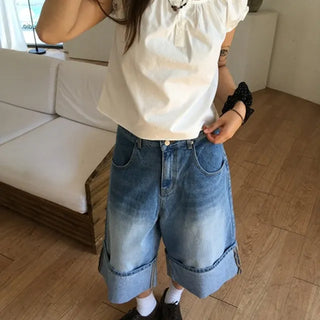 Daddy Roll-up Bermuda Denim