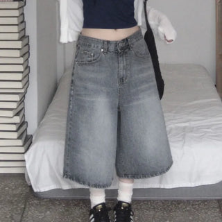 Hippo Half-Length Denim Pants