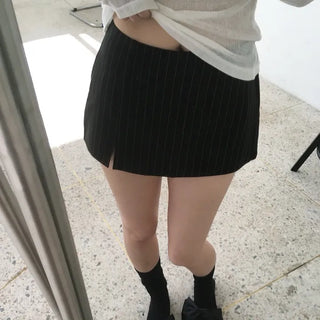 striped skirt pants