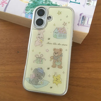 Ellie Animal Character Silver Epoxy iPhone Case