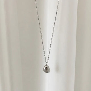 Daily Drop Silver Necklace  Pendant Water Droplet Silver Necklace