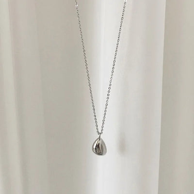 Daily Drop Silver Necklace  Pendant Water Droplet Silver Necklace