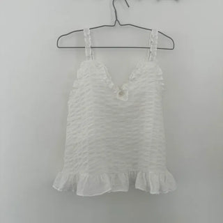 Frill V-neck Bustier Sleeveless
