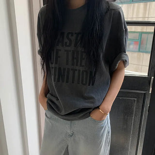 Paste pigment short-sleeve tee