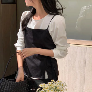 Rebe Strap Layered Blouse