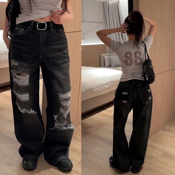 Delize Damaged Wide Pants