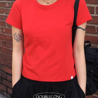 Semi-Crop Daily Short Sleeve Tee