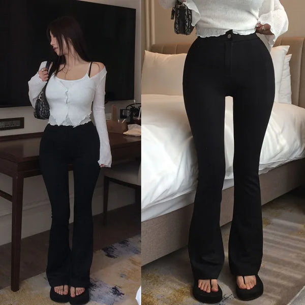 Paris Banding Rivet Bootcut Pants