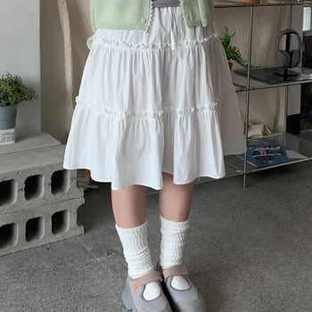 Marie frill midi skirt