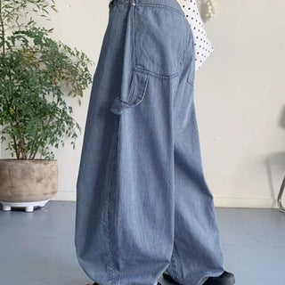 Striped Carpenter Balloon Wide Pants